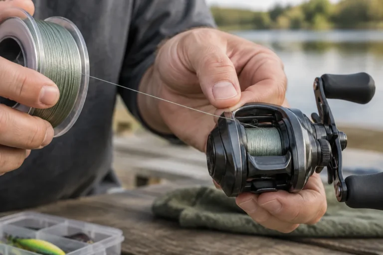 how to put line on a baitcaster