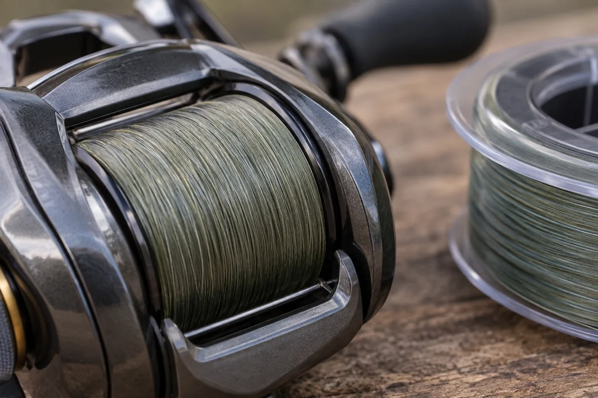 how much line does a baitcaster hold